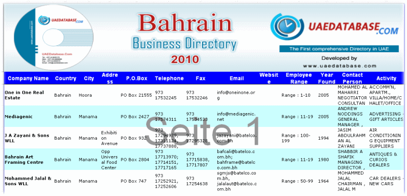 Screenshot Bahrain Business Directory