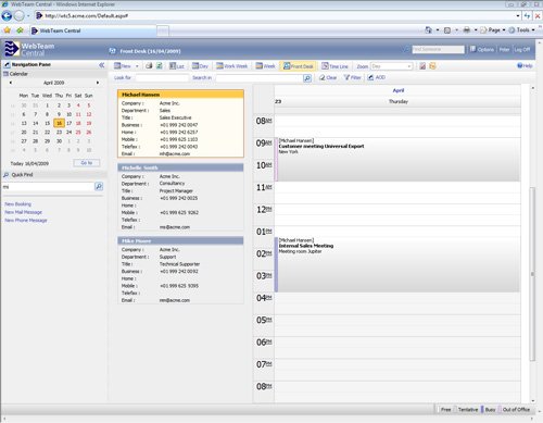 1. Produktbild WebTeam Central - webbasierter Gruppenkalender f�r Exchange