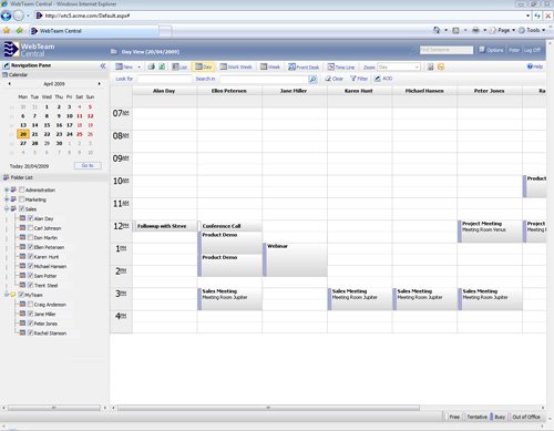 3. Produktbild WebTeam Central - webbasierter Gruppenkalender f�r Exchange