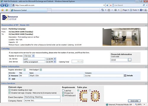 2. Produktbild Resource Central - Ressourcenverwaltung f�r Outlook